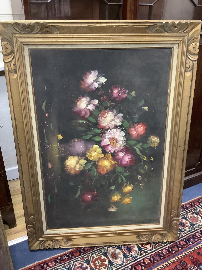 Oil on canvas, Still life of flowers